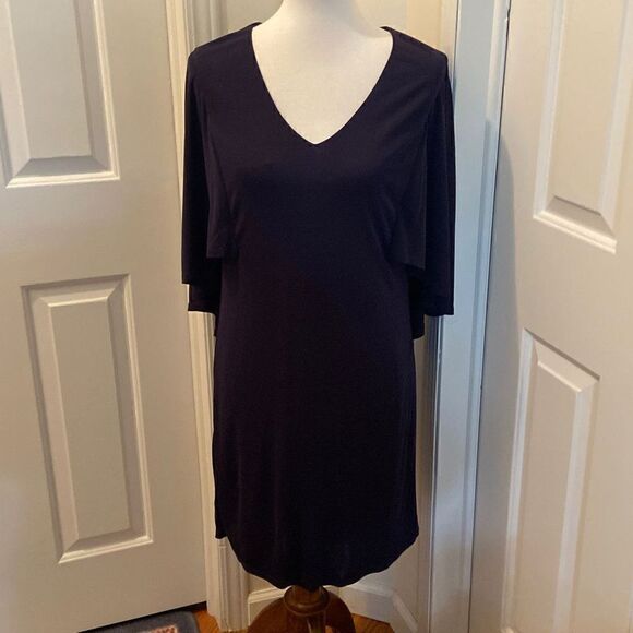 NEW Trina Turk Marino Cocktail Cape Dress Navy Blue Semi-formal Size 4 MSRP $298 - Picture 5 of 5